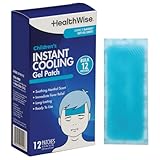 HealthWise Instant Cool Gel Patches | Children’s Forehead Sheets | 12-Count | 4.75” x 2” | Soothing Menthol Vapors | Fever Relief | Non-Medicated Formula