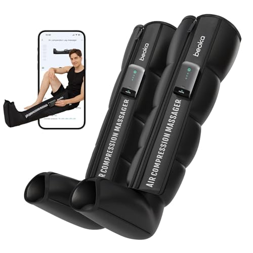 beoka Leg Massager for Circulation and Pain Relief, FSA or HSA Eligible Leg Recovery System, Cordless Air Compression Boots with 3 Modes 5 Intensities for Athletes Runners and Travelers-S