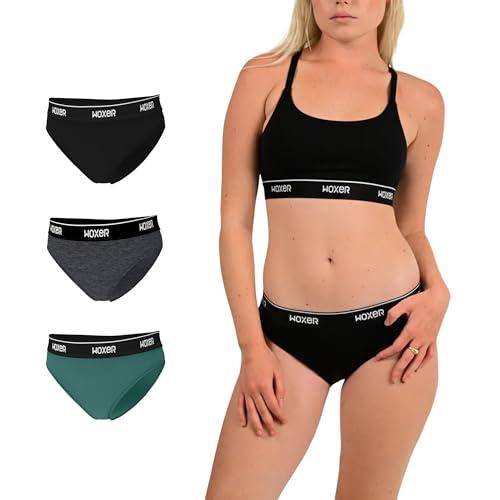 Woxer Womens Boxer Briefs Bikini Underwear, Bikini Style Panties, Soft Anti-Chafing, No Roll Inseam