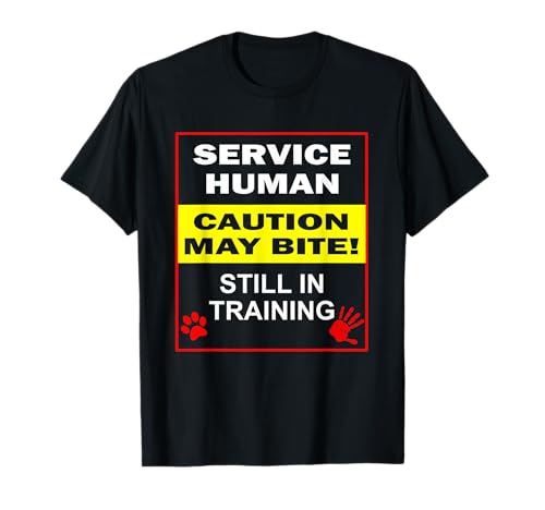 Service Dog in Training Funny Human Training Dog Walker T-Shirt