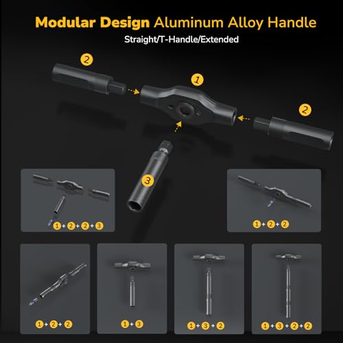 Image of 42-in-1 Magnetic Ratcheting Screwdriver Set, Multi-Bit Screwdriver Kit with Detachable Ratchet Handle, Portable Storage Case, Repair Tools for Furniture, Computer, Bicycle & DIY