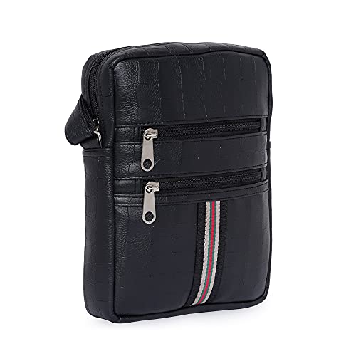 Buy MBOSS Blue Unisex Crossbody Sling Bag for Men and Women (CROCO