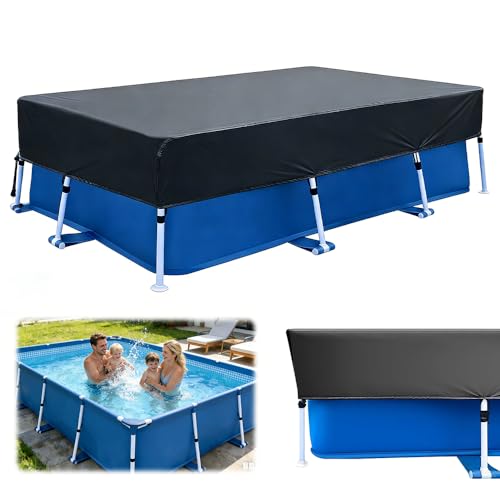 XPJBKC Bache Piscine Rectangulaire, 260 x 170 CM avec Cordon de Serrage, pour Les Piscines Rectangulaires à Structure Tubulaire
