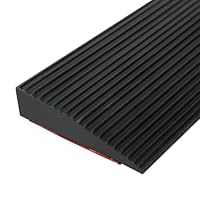 90x8cm Übergangsprofil, Überstreifen für Türschwellen, Übergangsprofil Selbstklebend, Innenschräge über Höhe:1-3cm für Böden (1, Schwarz, 90 * 8 * 3cm)