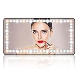 Moruedtu LED Mirror for Car Visor,Rechargeable Car Visor Vanity Mirror with 3 Light Modes & Dimmable Touch Screen,60 LEDs USB Makeup Mirror for Universal Car Truck SUV as A Gifts for Women(Black)