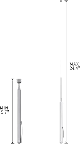 Miniatura 3 de Barredora magnética de 35 libras, herramienta de recogida de imán de 5 libras, con diseño de clip para bolígrafo