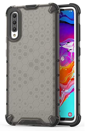 Image of Glasgow | for Samsung Galaxy A70s Honeycomb Pattern Back Case Cover for Samsung Galaxy A70s with 4 Bumper Corners and Military Grade Protection - Black