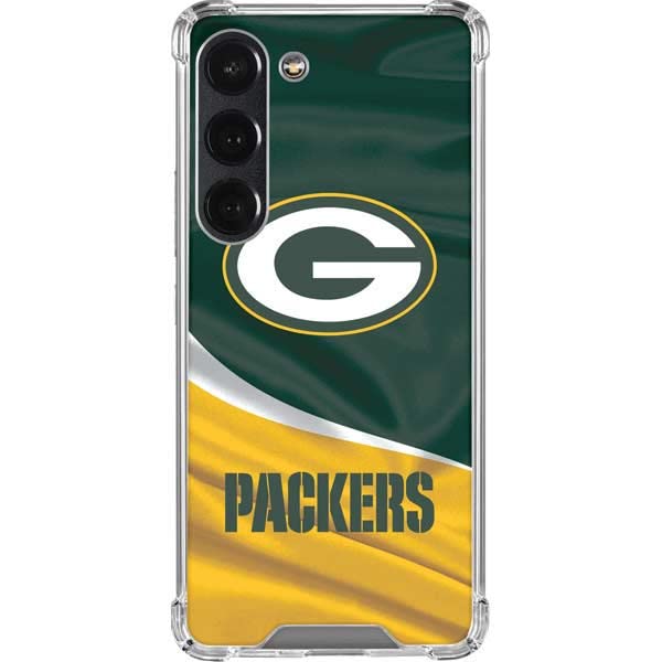 Skinit Clear Phone Case Compatible with Galaxy S23 - Officially Licensed NFL Green Bay Packers Design