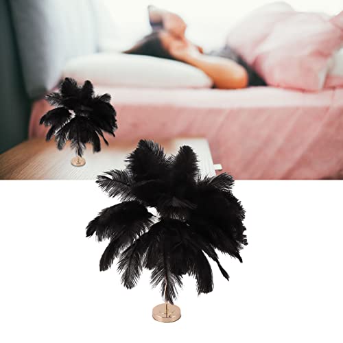 Ostrich, USB C Warm White Light Beside Table Lamp, with Plug in Wire, for Bedroom Nightstand Lamp Desk Night Light (Black) - Image 3