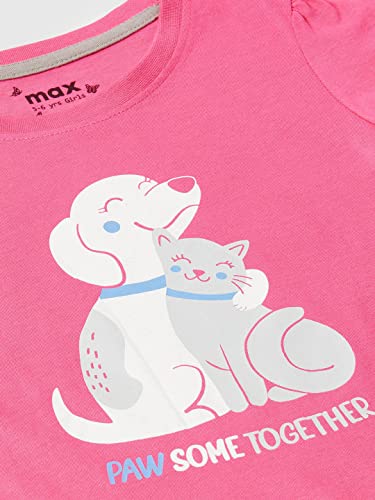 Image of Max Girls Printed Round Neck Casual Top