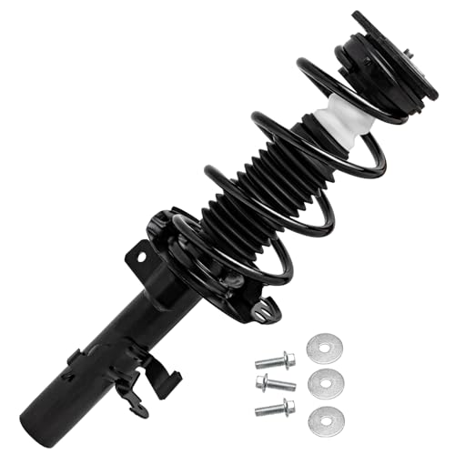 Image of Detroit Axle - Front Struts & Coil Springs Sway Bar Links Outer Inner Tie Rods Replacement for 2013-2018 Ford Focus Electric S SE Titanium - 8pc Set
