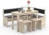 VCM Eckbankgruppe Sitzgruppe Esszimmergruppe Bank Tisch Hocker Esal Maxi...