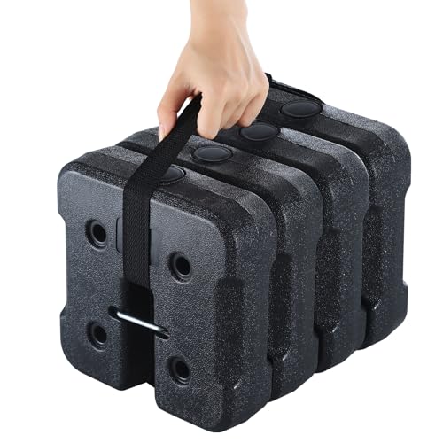 MASTERCANOPY 4er Set HDPE Gewichtsplatten Gewichte Beschwerer Standfüße Halterung für Pop-up-Pavillon, Faltpavillon, Zelt, Canopy, 18,1 KG INSGESAMT