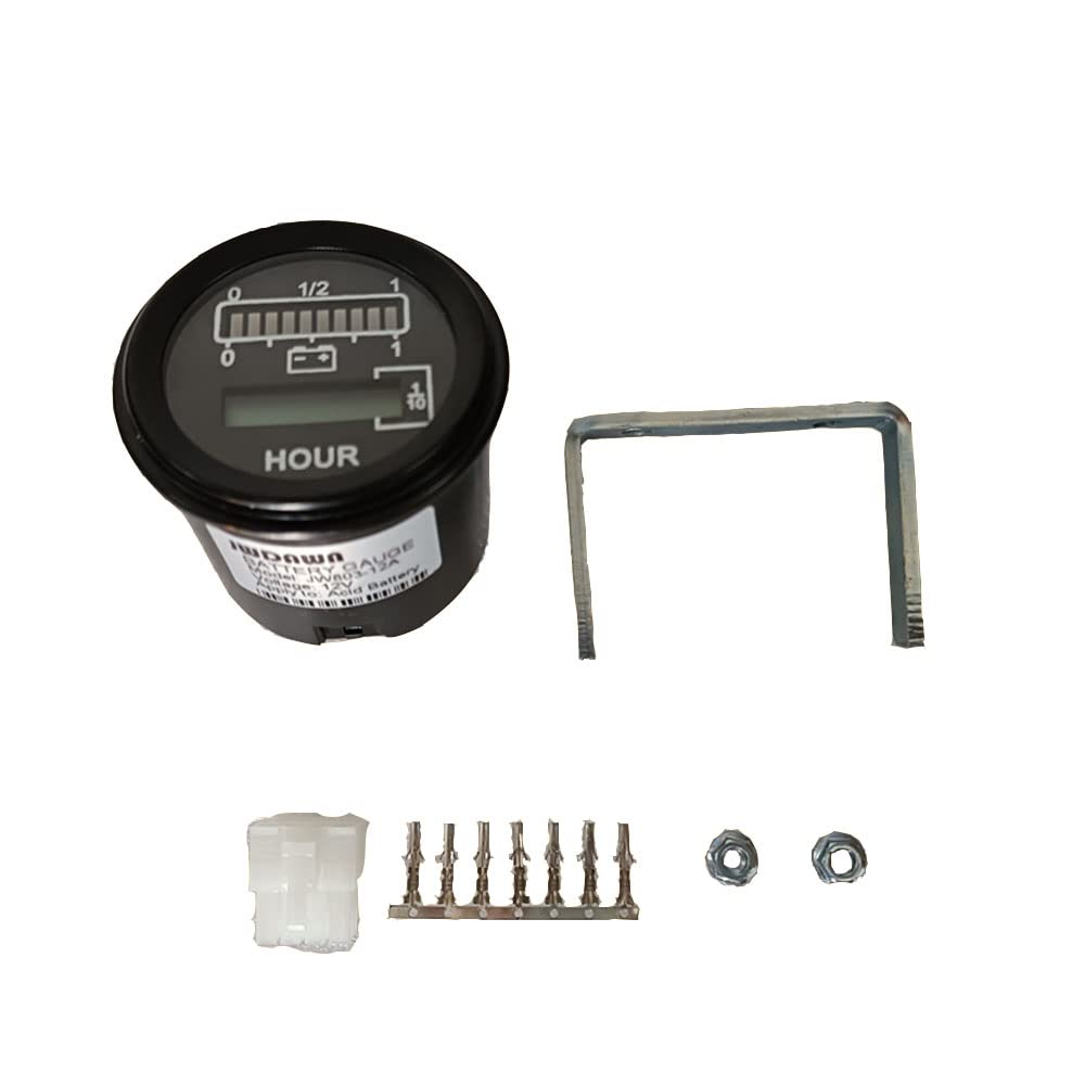 12 Volt Pallet Truck 52mm Battery Gauge Indicator 12V Battery Capacity Monitor Voltage Meter for Curtis 803RB2448BCJ3010 Type Electric Vehicles