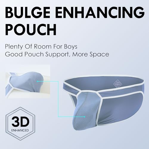Mens Breathable Micro Mesh Underwear Sexy Bulge Enhancing Pouch Low Rise Stretch Briefs2