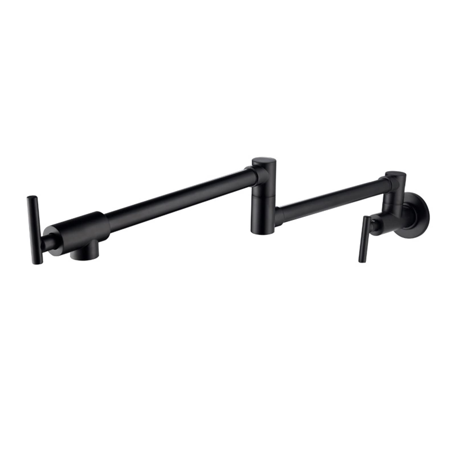 Baterie umywalkowe, Wall Single Cold Faucet Kitchen Folding Łazienka Vrity Double Switch Rotary Pralnia(Nero)