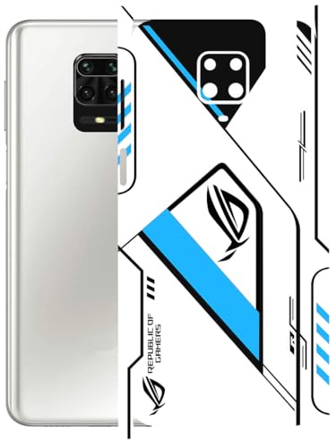 Image of AtOdds - Full Body Back Screen Guard Protector Film - Lamination Wrap Skin Sticker Compatible with REDMI Note 9 PRO MAX | Scratchproof Matte Finish (RogBlue)