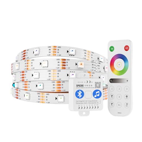 Tira LED RGB BTF-LIGHTING WS2815 16.4 pies 30 LEDs DC12V miniatura 1