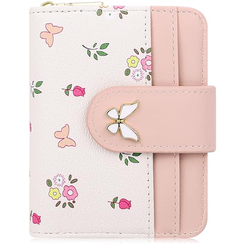 Image of Farcauo Womens Wallet Cute Small Wallets for Women Pink Women's Wallet Kawaii Butterfly Card Wallets for Women Ladies
