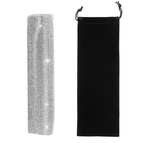 Housse de microphone argentée strass pour éviter les micros glissants sur scène