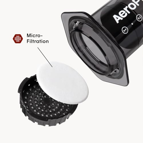 Image of AeroPress Clear Black Coffee Press, French Press, Pour-Over & Espresso Style