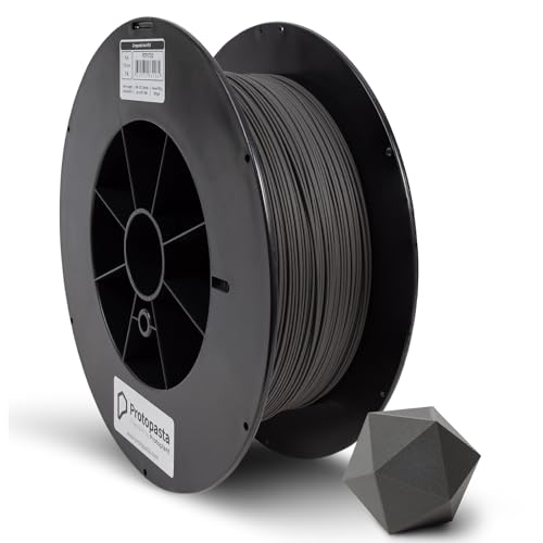 Image of Protopasta Ferromagnetic Iron PLA 3D Printer Filament | ProtoPlant Metal-Filled PLA Plastic Printer Filament with 45% Iron | Patina Friendly Metal Composite Filament | 2kg Metallic Spool