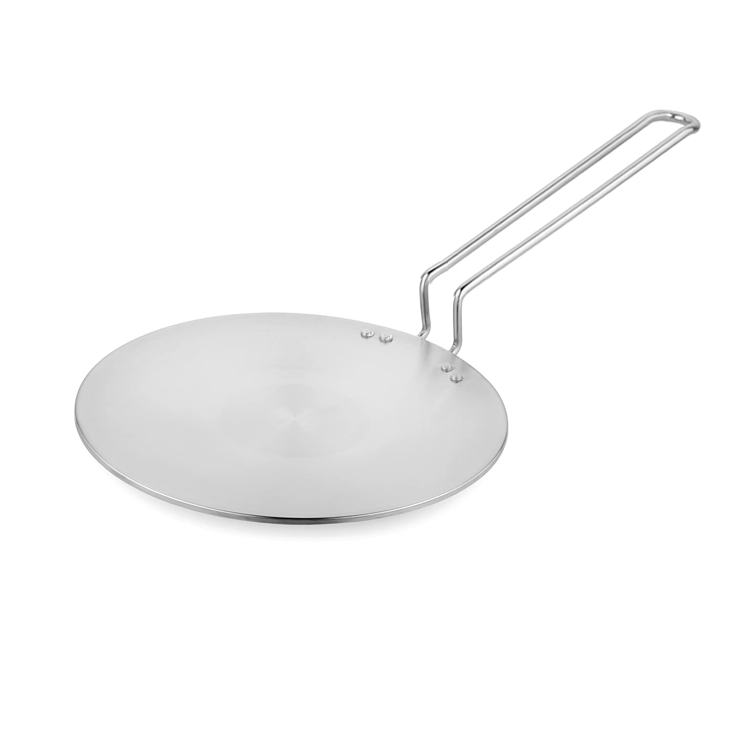 Prabha Tri-ply Stainless Steel Induction Compatible Roti Tawa Flat Tawa Dia 26cm