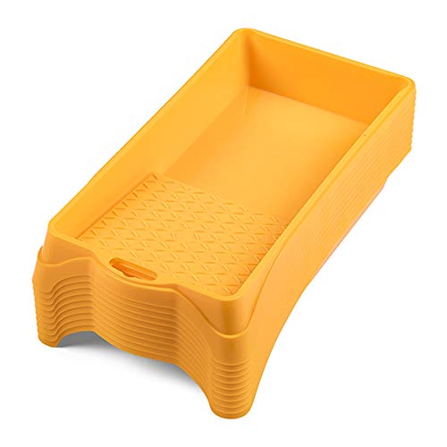 Hardy Working Tools Set de 10 bandejas de Pintura 16 cm x 30 cm. Cubetas de plástico para Esmalte, Ideales para Trabajos de renovación. Kit práctico para una aplicación Limpia de Materiales.