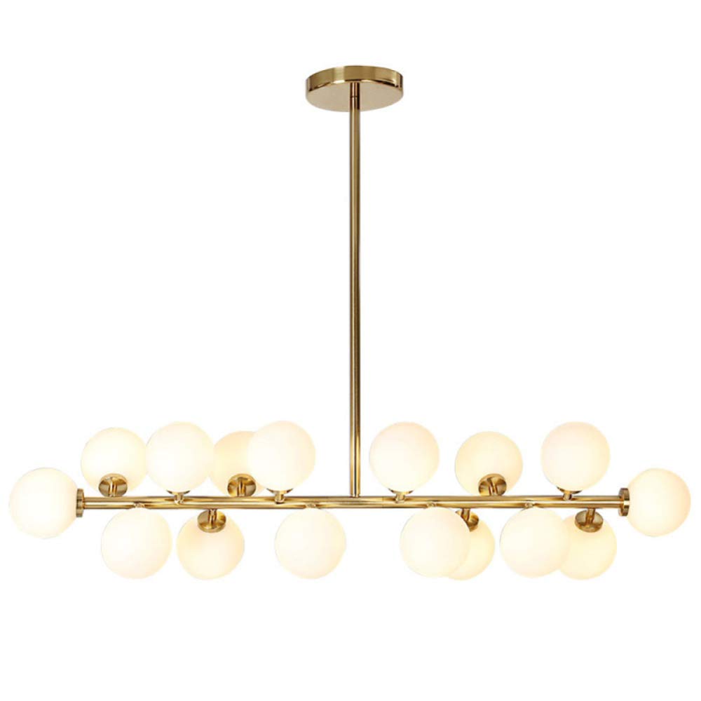 FZQSXAZU Pendant Lamps 16 Lights Glass Ball Chandelier Modern Beans Molecular Light LED Nordic For Living Room Dining Gold-5W