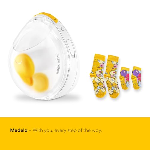 Medela Matching Mom-Baby Socks | Limited Edition by Swiss Artist Yael Anders | Part of ‘With You, Every Step of the Way’ Campaign | Gift with Purchase of the Wearable Motion InBra™ Breast Pump