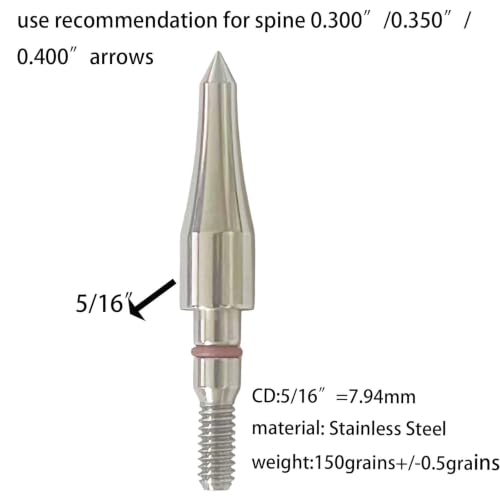 Image of 100 /125 /150 /200 /300 Grains Archery Field Points Practice Field Tips, Archery Target Practice Hunting Arrow Tip for Recurve, Compound Bow Crossbow, Stainless Steel Screw in Broadheads