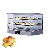 【Utilisation multifonctionnelle】Cette étuve offre une grande polyvalence pour la levée de la pâte, la fabrication de yaourts, de fromages frais, de natto, le maintien au chaud des aliments et la décongélation de la viande. Sa chambre de 40 L peut accueillir plusieurs plateaux, idéale pour les boulangers amateurs recherchant une fermentation stable pour leurs pains et pâtisseries artisanales.