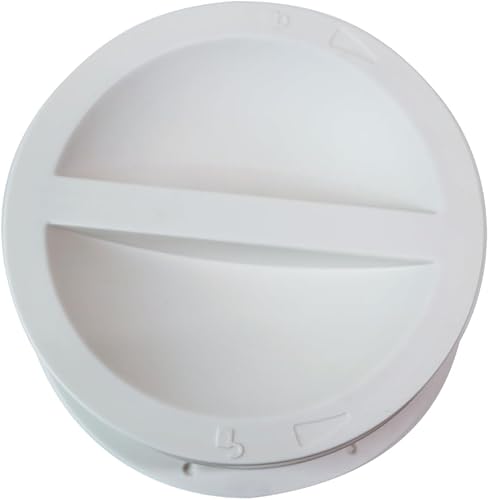 Miniatura 3 de Conector de montaje en pared de doble tamaño para ventilación portátil de CA, compatible con manguera de 6 y 6.5 pulgadas, blanco, enchufe de