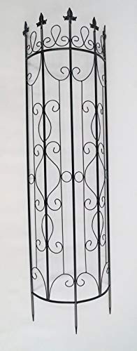 Preisvergleich Produktbild Krippenbaustudio Böhner Rankgitter Malaga halbrund groß, Metall in schwarz, RG105