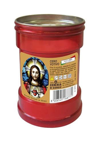 Ya en mundofriki.es: Cero votivo modelo P30 - Rojo - Etiquetas surtidas - Diámetro 6,3 cm altura 9,5 cm - Cereria Di Giorgio