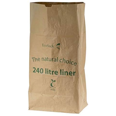 240 Litre Biodegradable Paper Wheelie Bin Liner 25 Liner Pack - 100% Biodegradable & Compostable Cover