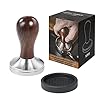   Coffee-Tamper-Espresso-Press-with-Tamper-Mat-304-Stainless-Steel-Flat-Base-Wooden-Handle-for-Coffee-Grounds-Barista-Espresso-Machines-Accessory-51MM