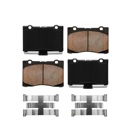 Image of Detroit Axle - Front Brake Kit for 2005-2012 Acura RL, Disc Brake Rotors | Ceramic Brake Pads with Hardware 2006 2007 2008 2009 2010 2011 Replacement 12.59 inch inch Rotor