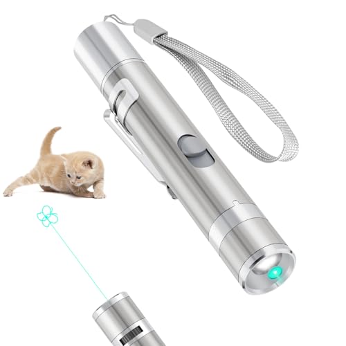 TBTeek Cat Toy, Unique Green Light, 7-in-1 Modes, 5 Fun Patterns, USB Charging, Interactive Toy for Kitten Dog Excrise(1pcs)