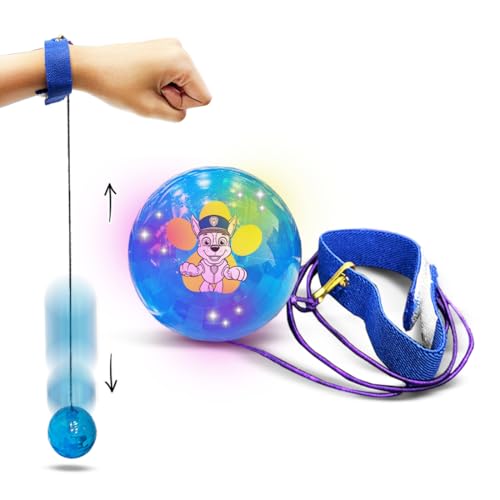 Image of Wembley Paw Patrol Yo Yo Ball for Boys Girls Kids Activity Toy with Adjustable Wrist Band LED Light Playset Bounce Ball Return Gift /Birthday Gift - Random Colors