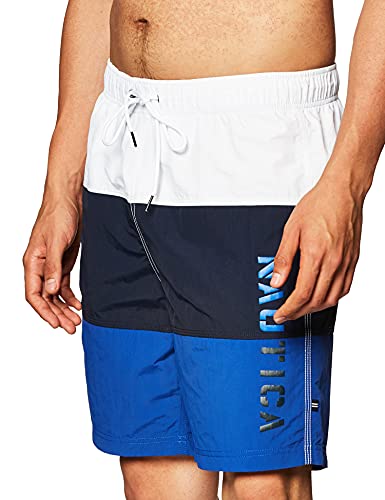 Nautica T91808-40P-XL Men'S Standard Quick Dry Classic Logo Tri-Block Series Swim Trunk thumb #1