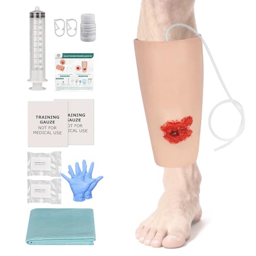 Image of Wearable Leg Bullet Wound Trainer for Hemostasis Training | Stop the Bleeding Training Kit, Wound Packing Sleeve Trainer for Medical Education