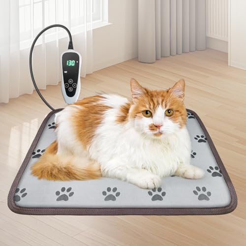 GOLOPET Cat Heating Pad 18x18 in with Smart Thermostat Switch and Power Line Protection...