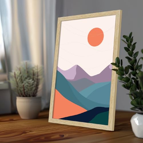 Image of ArtX Paper Bohemian Sun Rise Wall Painting For Living Room, Drawing Room, Boho Framed Painting for Wall Decoration, Wall Decor For Bedroom, 12.0 x 18.0 inches, Set Of 3