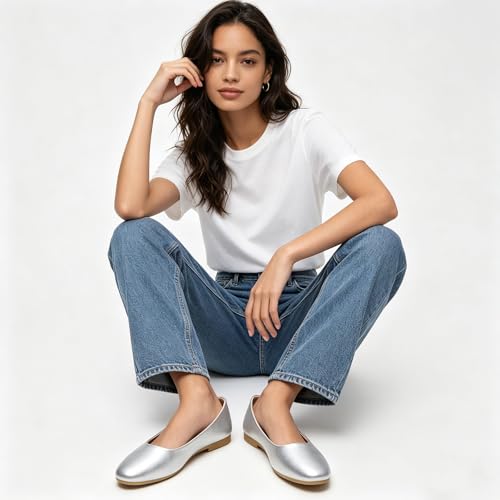 Image of Women's Ballet Flats Shoes Comfortable PU Leather Dress Slip on Shoes Teacher Business Casual
