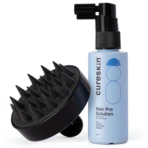 Image of Cureskin Hair Growth Combo | Rosemary Hair Growth Serum + Scalp Massager | Anti Hair Fall & Regrowth Combo with Procapil, Copper Peptide & Baicapil