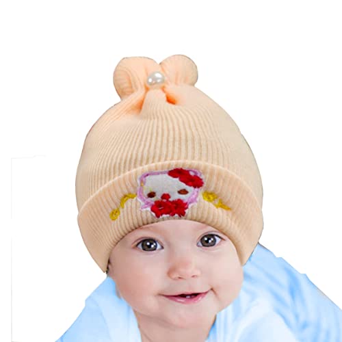 Image of Pack of 2 100% Woolen Cap for New Born Baby | Winter Warm Cap | Baby hat Cap for Winter | Woolen Cap for Baby, Kids