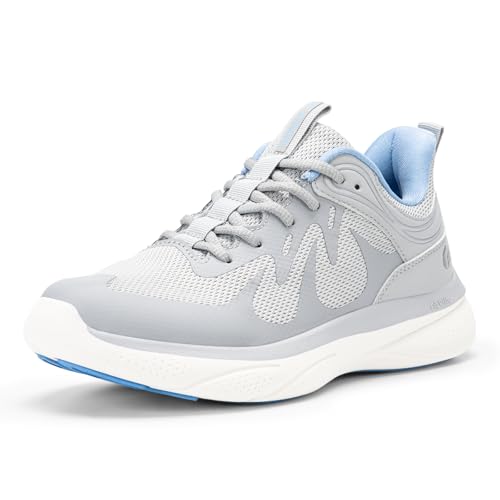 FitVille Extra Wide Shoes for Women, Lightweight Walking Shoes Wide Width Sneakers Arch Support Comfortable Orthopedic Shoe for Standing All Day - ZephyrLite V4