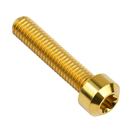 Image of Titanium Torx Square Head M6 x 10 15 20 25 30 35 40 45 50 60 65 70 80mm Screw Pack of 5 (Gold, M6x30mm)