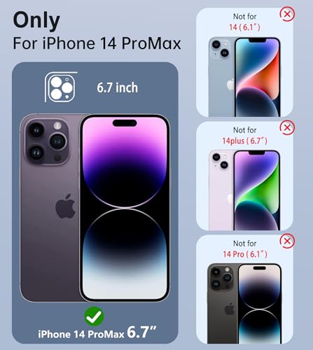 Image of FNTCASE for iPhone 14 Pro-Max Case: Magnetic Slim Matte Protective Case with Kickstand | Shockproof Drop Full Protection Anti-Fingerprint Thin Translucent Frosted Phone Cover(Black)